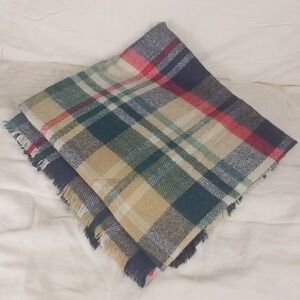 Blanket Scarf Multicolored Plaid Excellent Fringed Square Tartan plaid ultrasoft